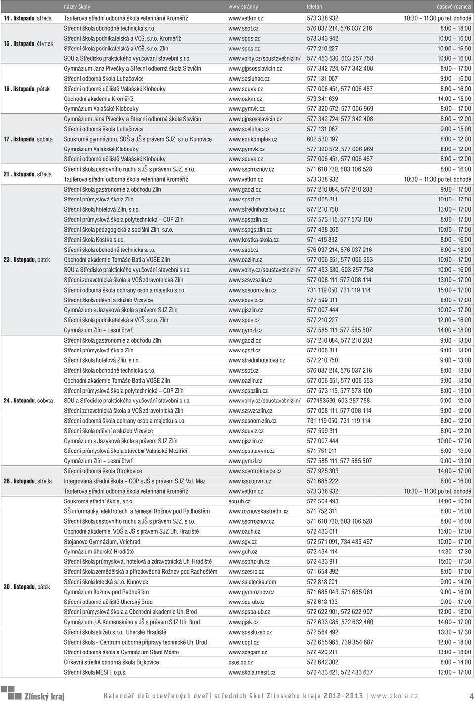 cz/soustavebnizlin/ 577 453 530, 603 257 758 10:00 16:00 Gymnázium Jana Pivečky a Střední odborná škola Slavičín www.gjpsosslavicin.