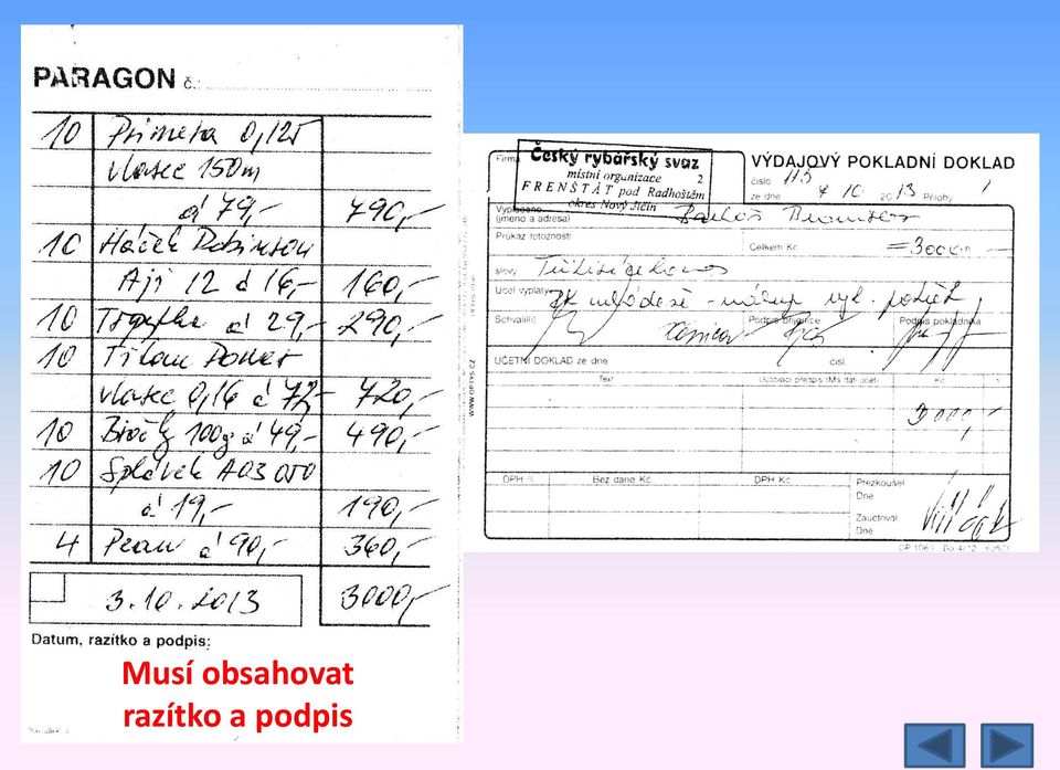 razítko a