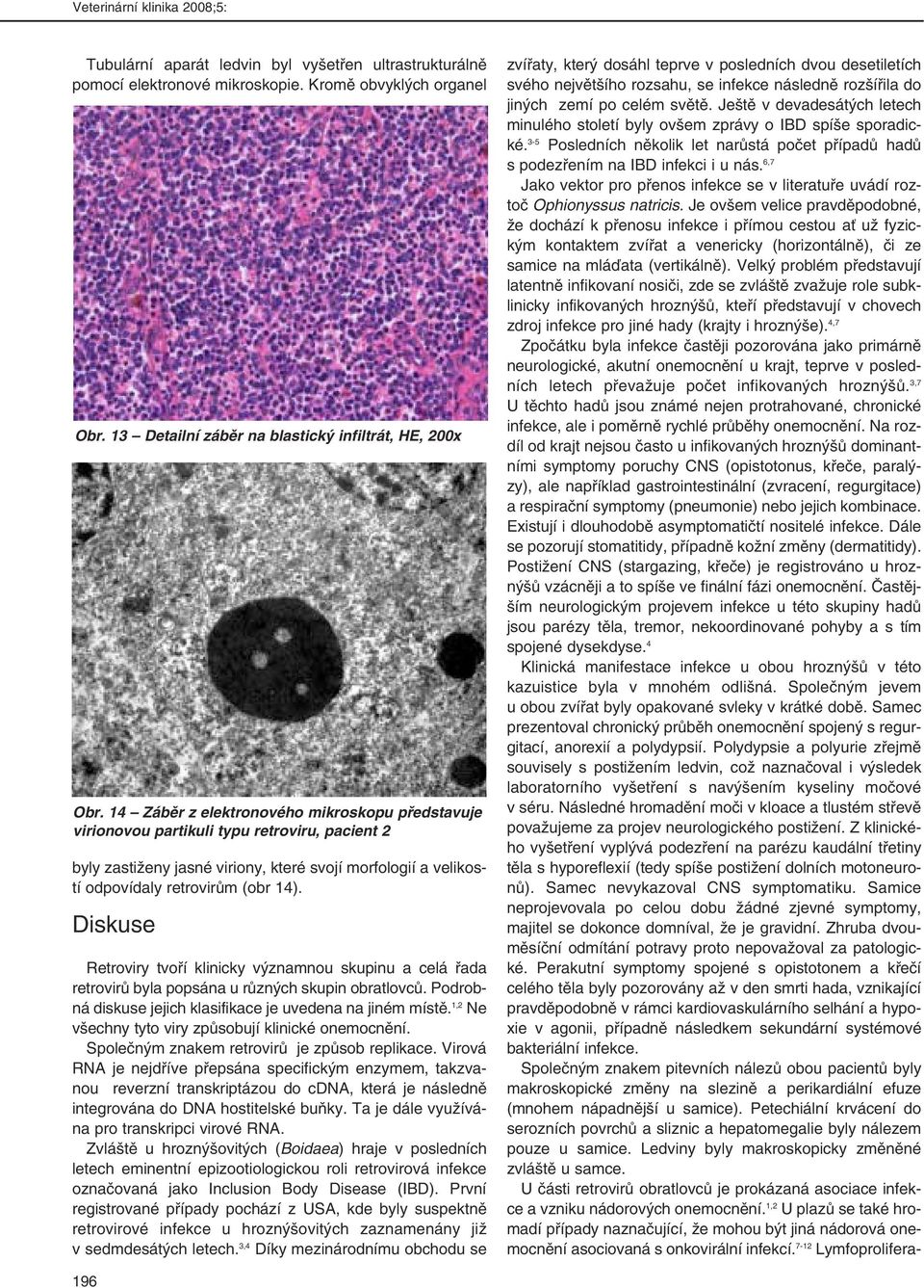 Diskuse Retroviry tvoří klinicky významnou skupinu a celá řada retrovirů byla popsána u různých skupin obratlovců. Podrobná diskuse jejich klasifikace je uvedena na jiném místě.