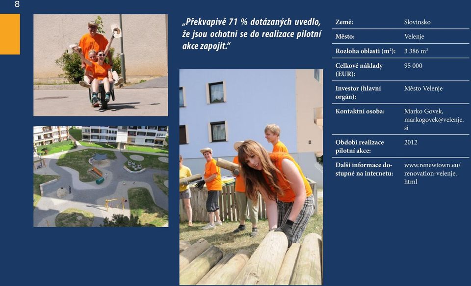 (hlavní orgán): Kontaktní osoba: Období realizace pilotní akce: Další informace dostupné na