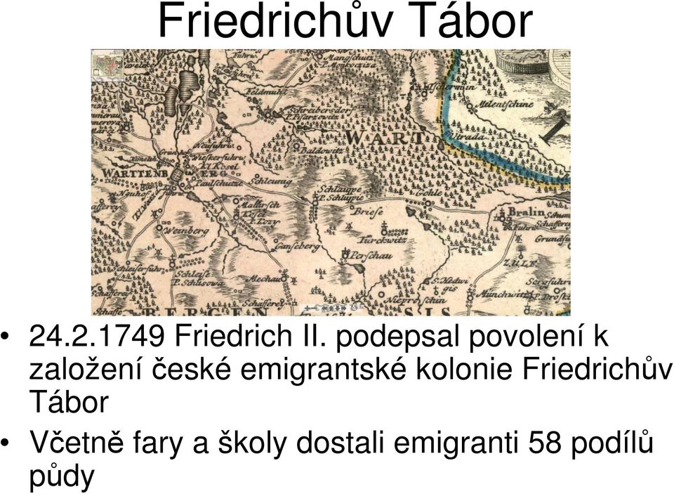 emigrantské kolonie Friedrichův Tábor
