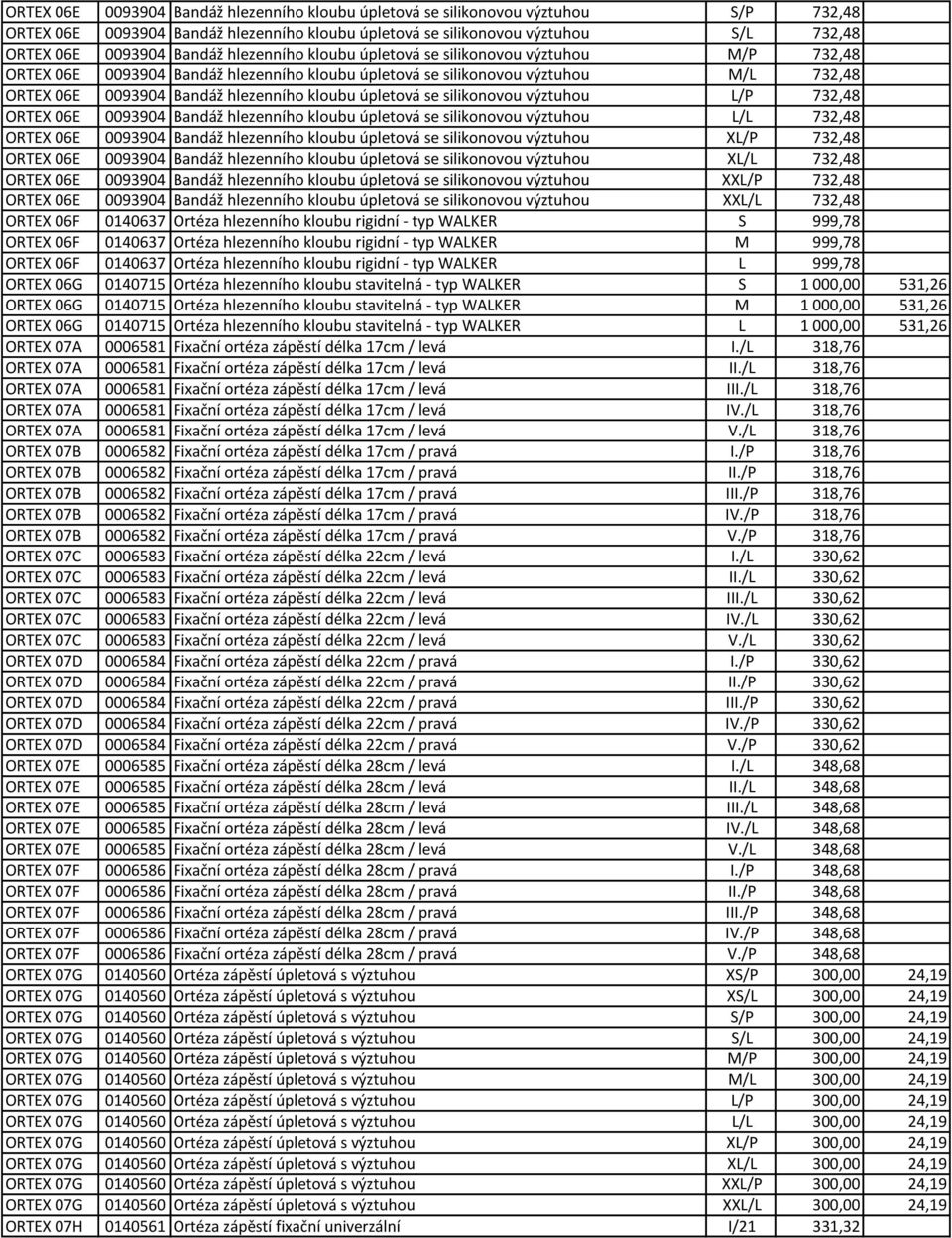 úpletová se silikonovou výztuhou L/P 732,48 ORTEX 06E 0093904 Bandáž hlezenního kloubu úpletová se silikonovou výztuhou L/L 732,48 ORTEX 06E 0093904 Bandáž hlezenního kloubu úpletová se silikonovou