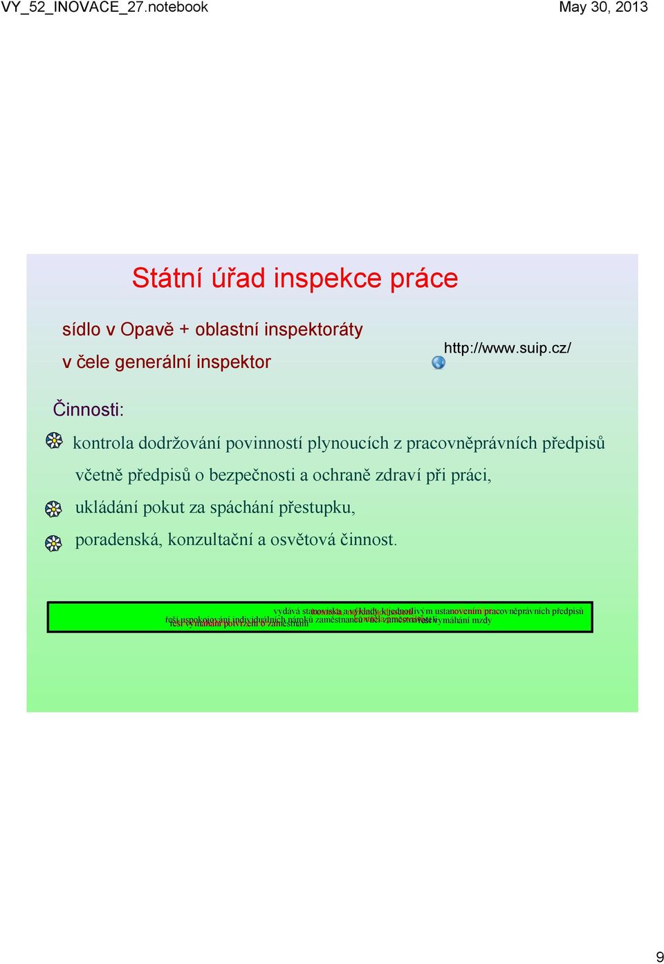 konzultační a osvětová činnost.