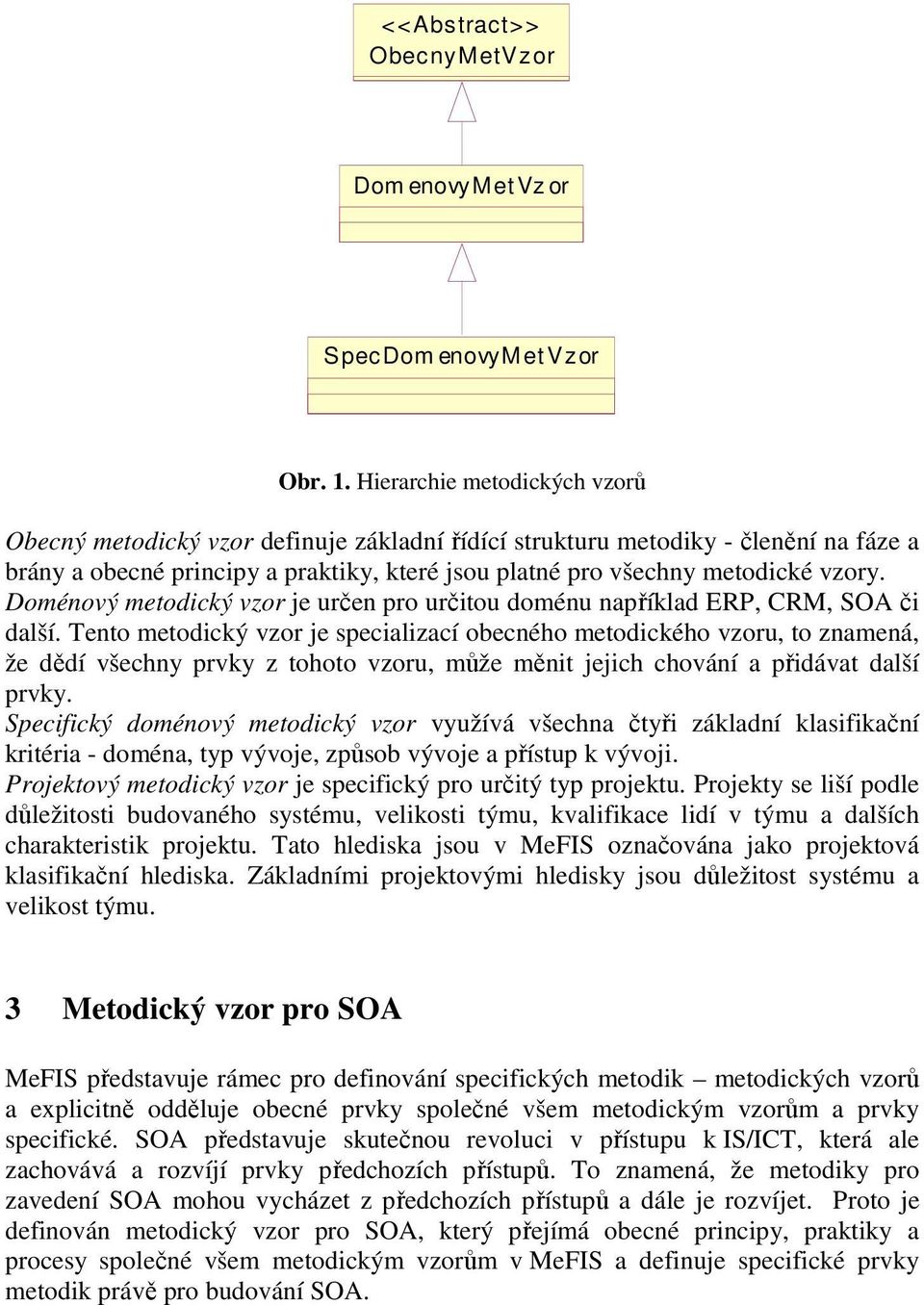 Doménový metodický vzor je určen pro určitou doménu například ERP, CRM, SOA či další.