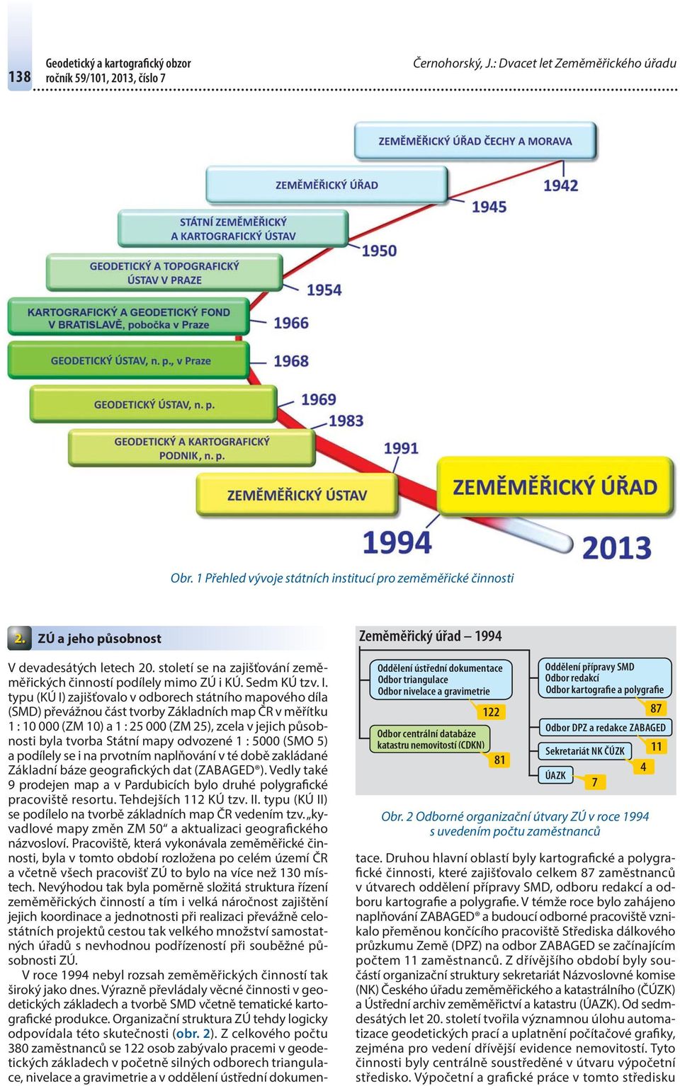 typu (KÚ I) zajišťovalo v odborech státního mapového díla (SMD) převážnou část tvorby Základních map ČR v měřítku 1 : 10 000 (ZM 10) a 1 : 25 000 (ZM 25), zcela v jejich působnosti byla tvorba Státní