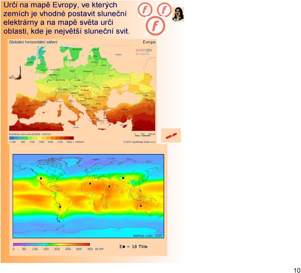 elektrárny a na mapě světa urči