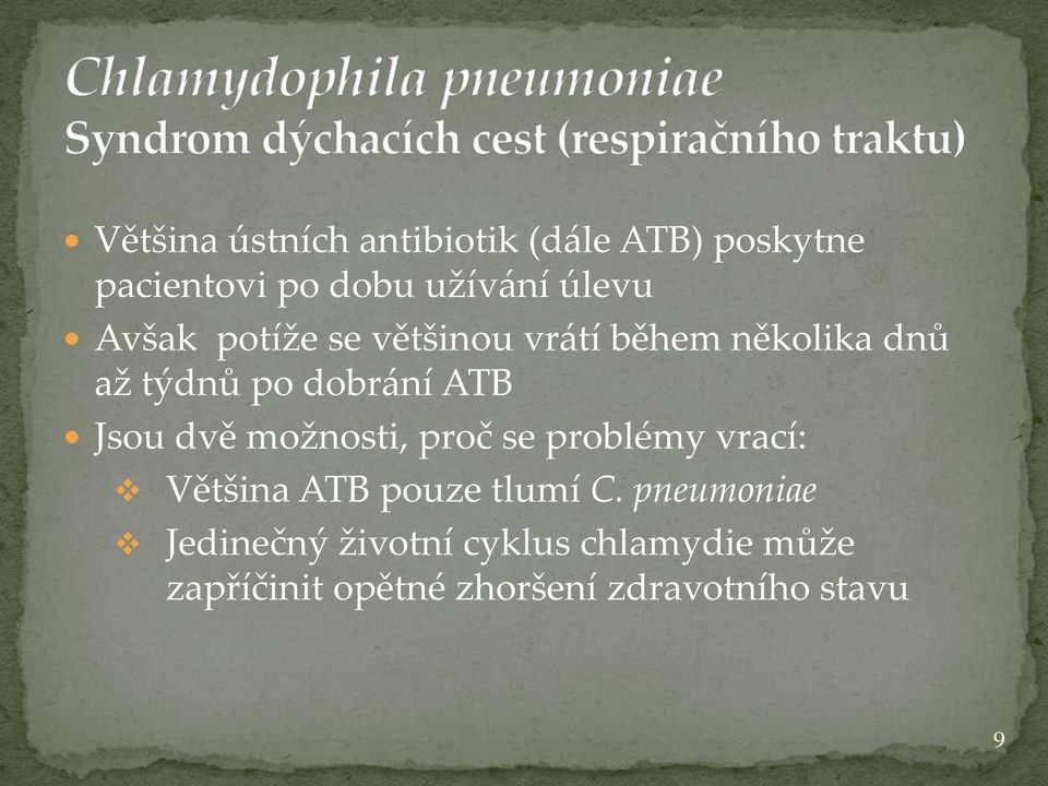 dvě možnosti, proč se problémy vrací: Většina ATB pouze tlumí C.