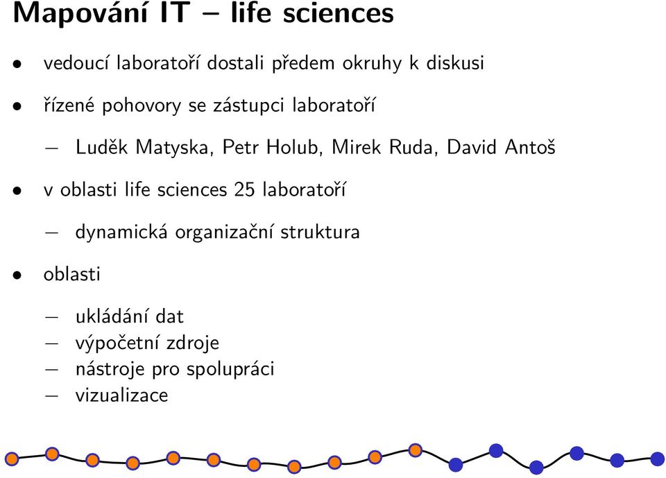 David Antoš v oblasti life sciences 25 laboratoří dynamická organizační