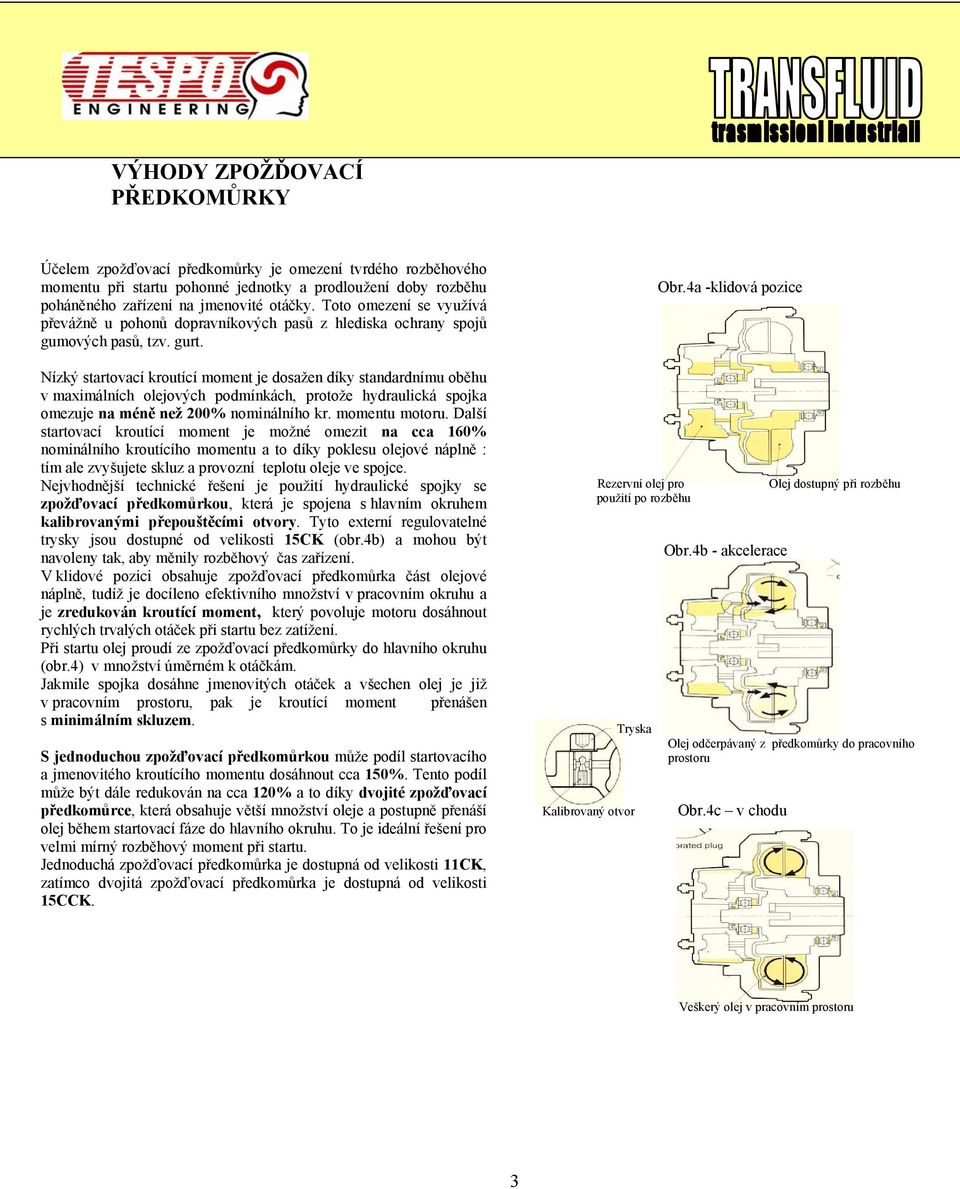 Nízký startovací kroutící moment je dosažen díky standardnímu oběhu v maximálních olejových podmínkách, protože hydraulická spojka omezuje na méně než 200% nominálního kr. momentu motoru.