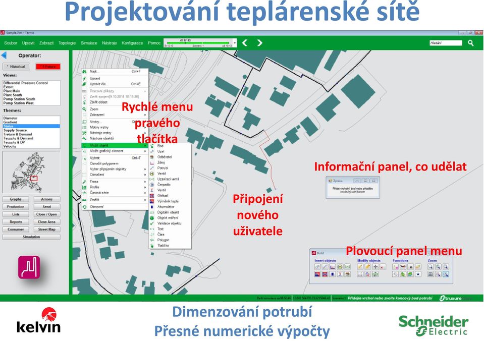 Připojení nového uživatele Plovoucí panel