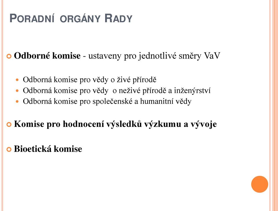 neživé přírodě a inženýrství Odborná komise pro společenské a