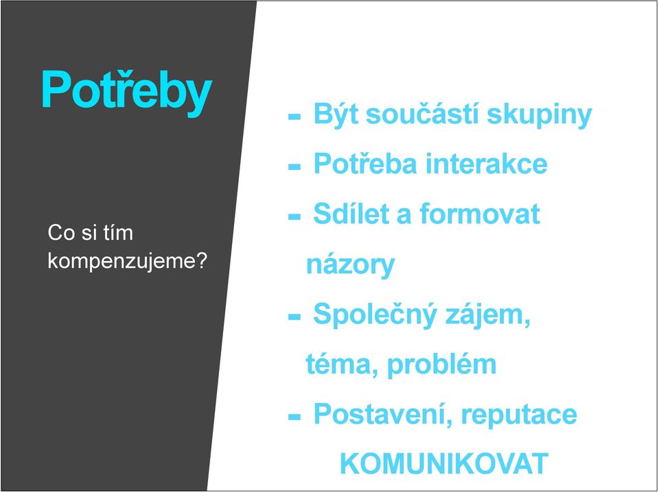 interakce - Sdílet a formovat názory -