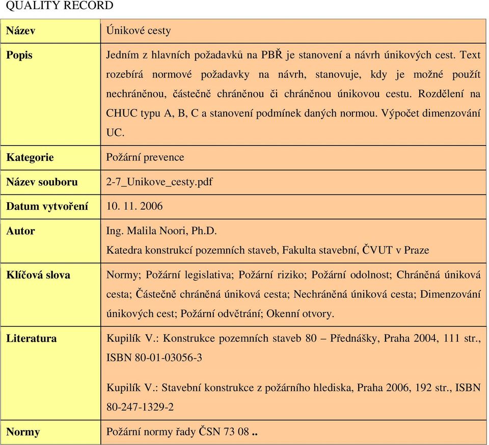 Výpočet dimenzování UC. Požární prevence 2-7_Unikove_cesty.pdf Da