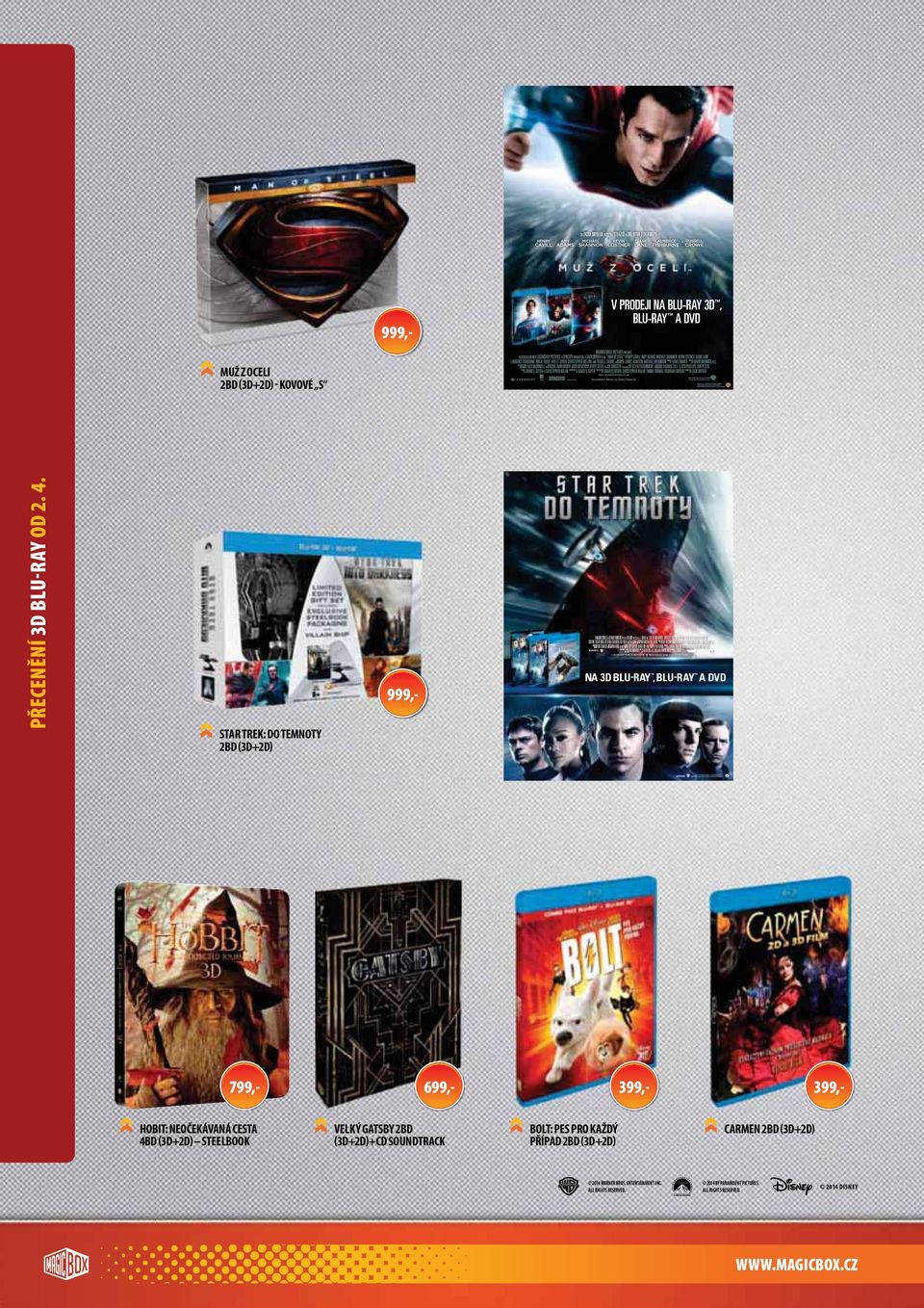 4. STAR TREK: DO TEMNOTY 2BD (3D+2D) 999,- PARAMOUNT PICTURES AND SKYDANCE PRODUCTIONS RP ESENT BAD A ROBOT RP ODUC OIT J. AN J.