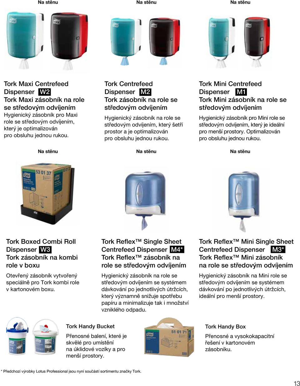 Na stěnu Tork Mini Centrefeed Dispenser M1 Tork Mini zásobník na role se středovým Hygienický zásobník pro Mini role se středovým, který je ideální pro menší prostory.