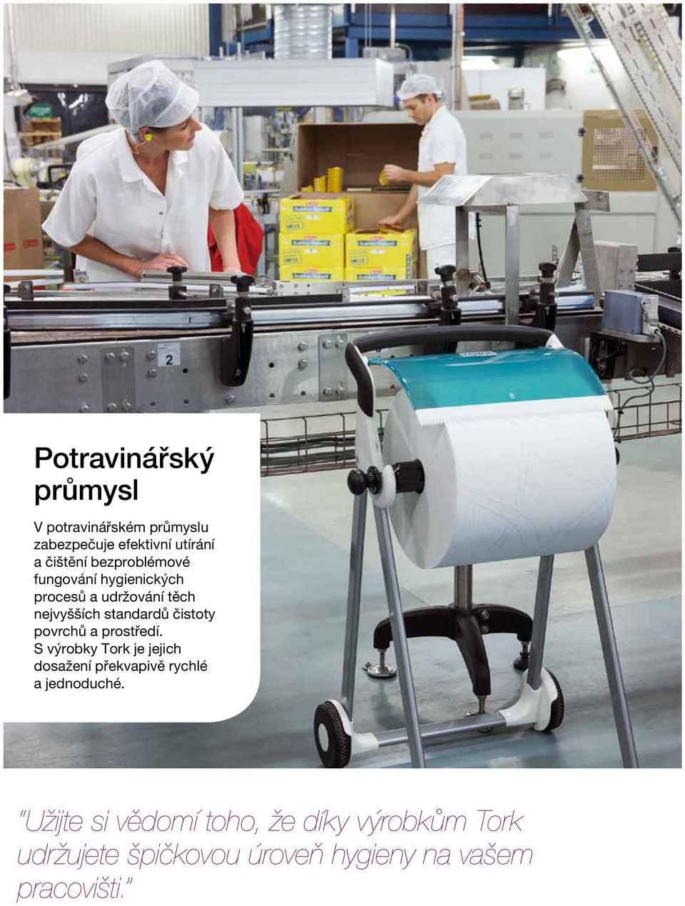 povrchů a prostředí. S výrobky Tork je jejich dosažení překvapivě rychlé a jednoduché.