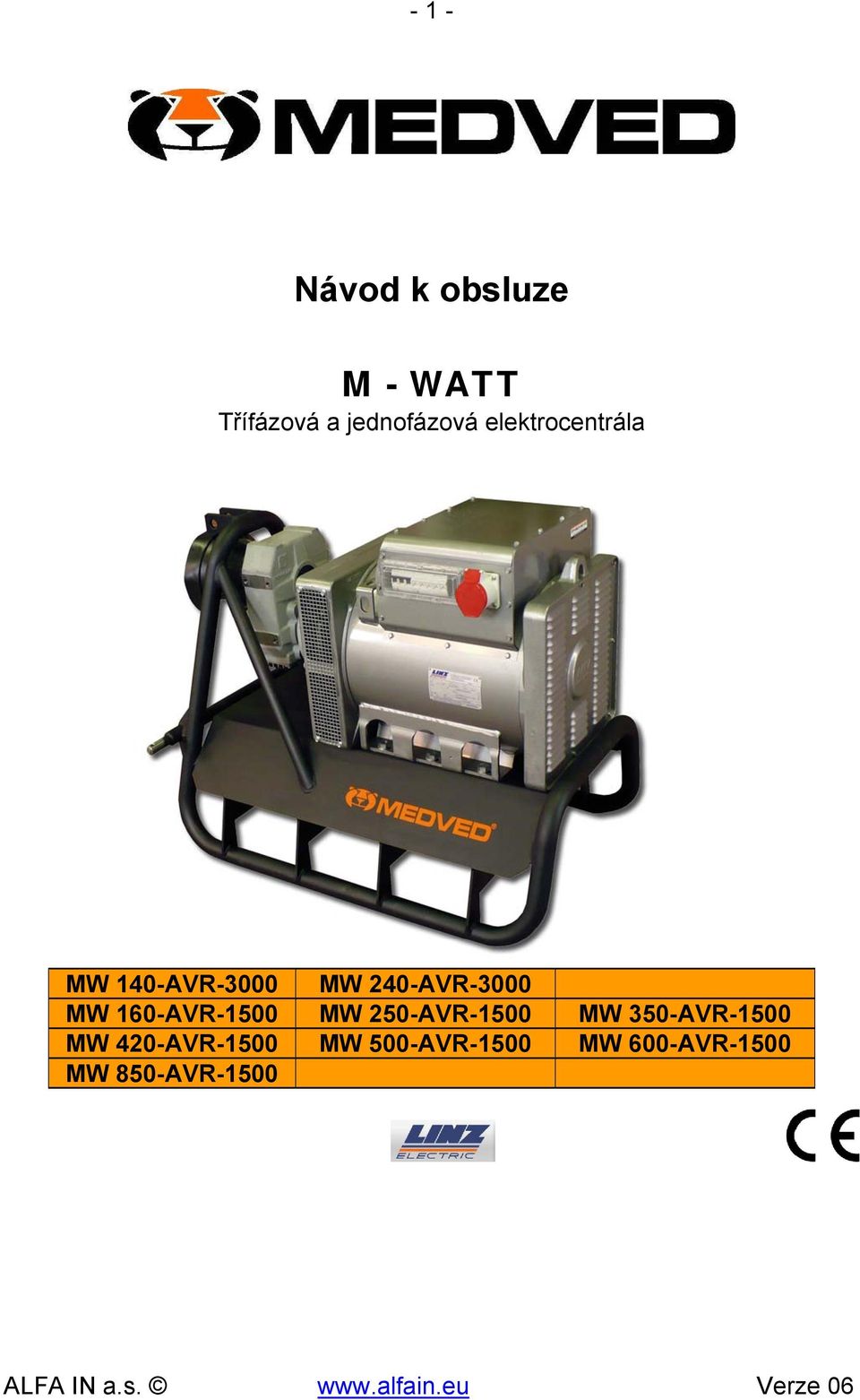160-AVR-1500 MW 250-AVR-1500 MW 350-AVR-1500 MW