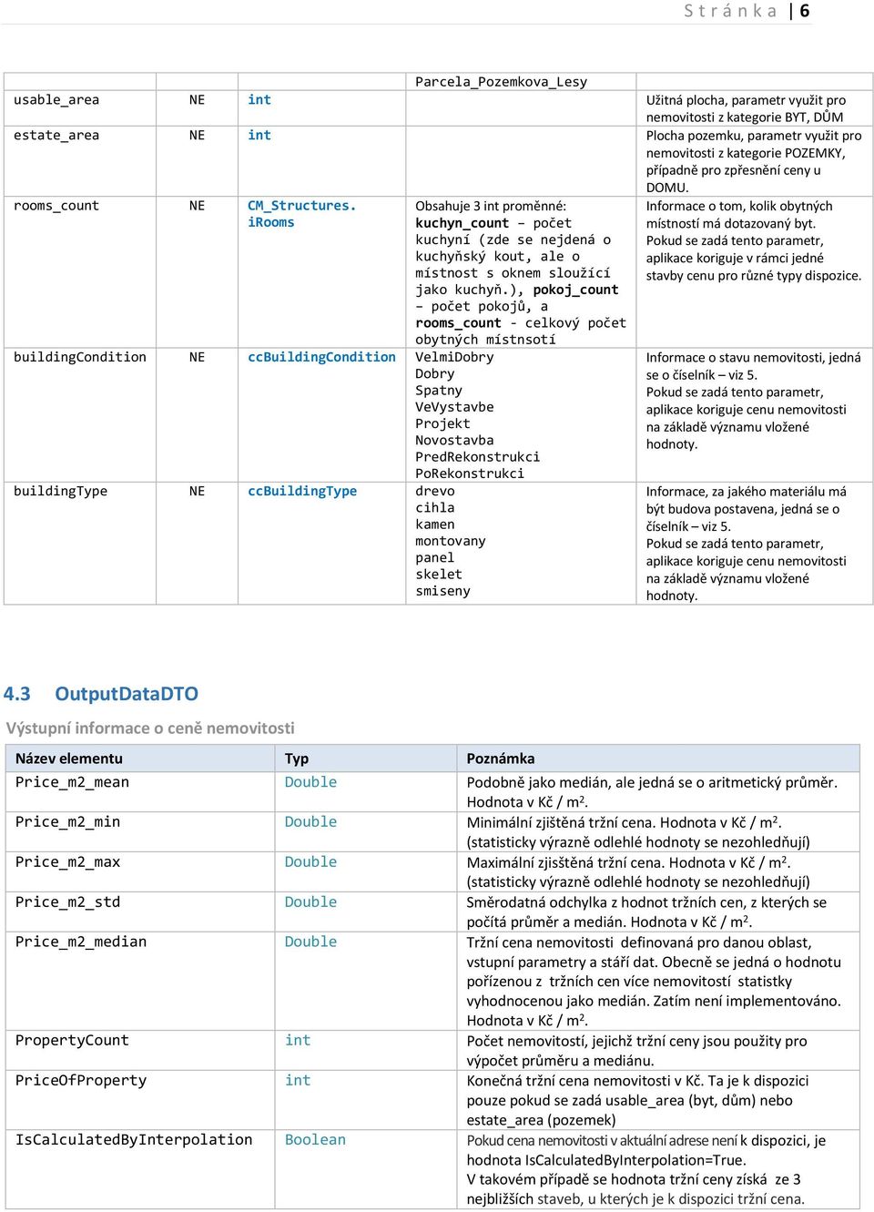 irooms Obsahuje 3 int proměnné: kuchyn_count počet kuchyní (zde se nejdená o kuchyňský kout, ale o místnost s oknem sloužící jako kuchyň.