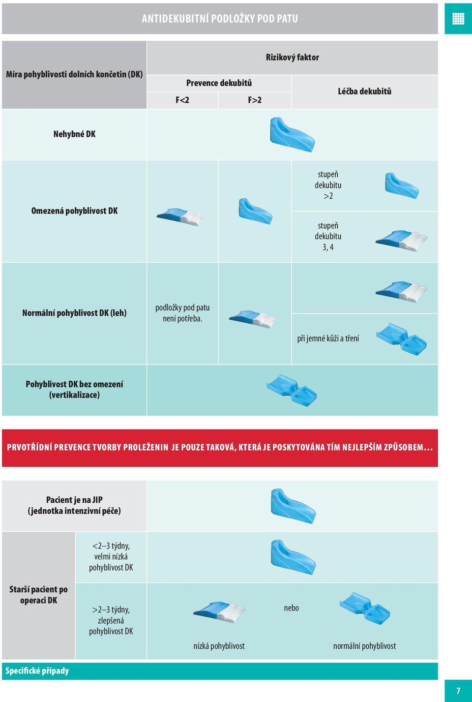 při jemné kůži a tření Pohyblivost DK bez omezení (vertikalizace) PRVOTŘÍDNÍ PREVENCE TVORBY PROLEŽENIN JE POUZE TAKOVÁ, KTERÁ JE POSKYTOVÁNA TÍM NEJLEPŠÍM