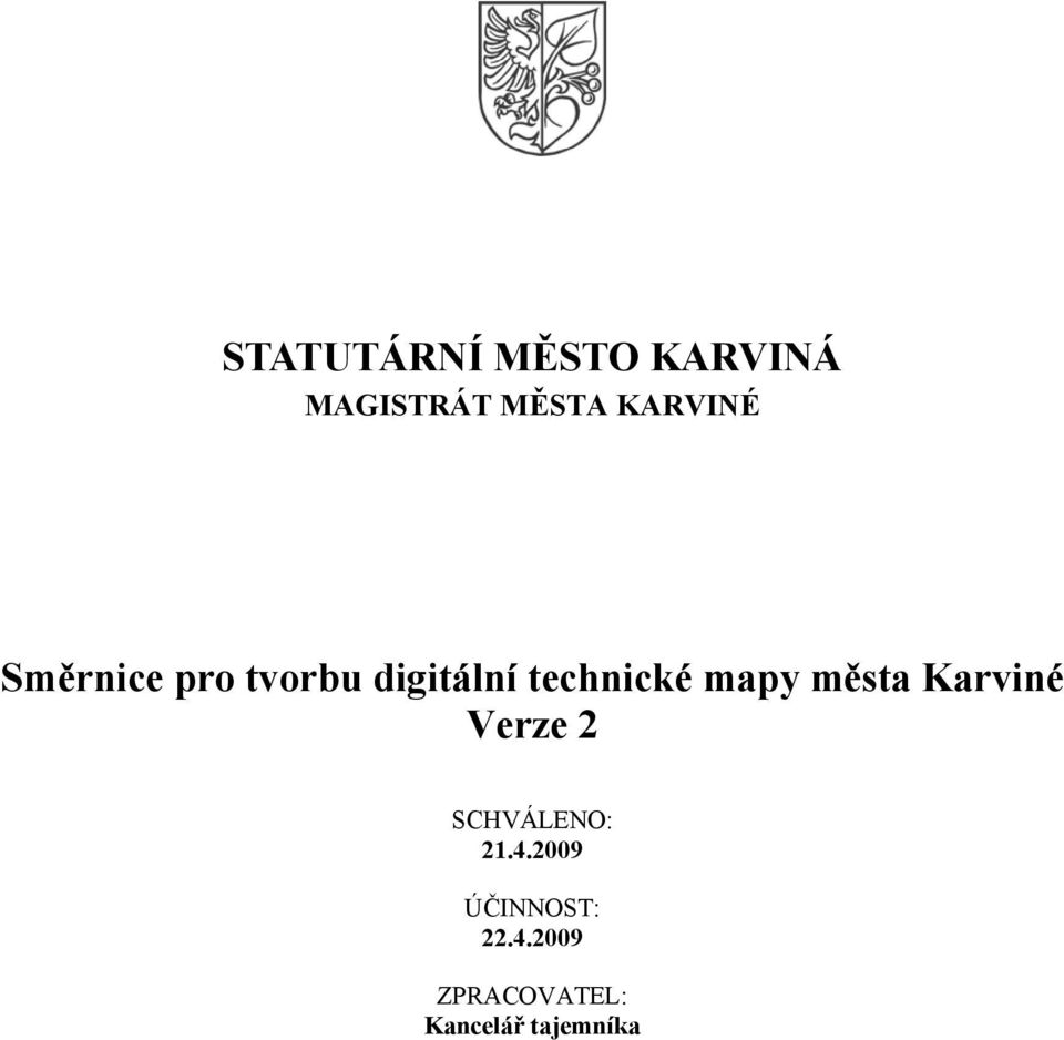 technické mapy města Karviné Verze 2