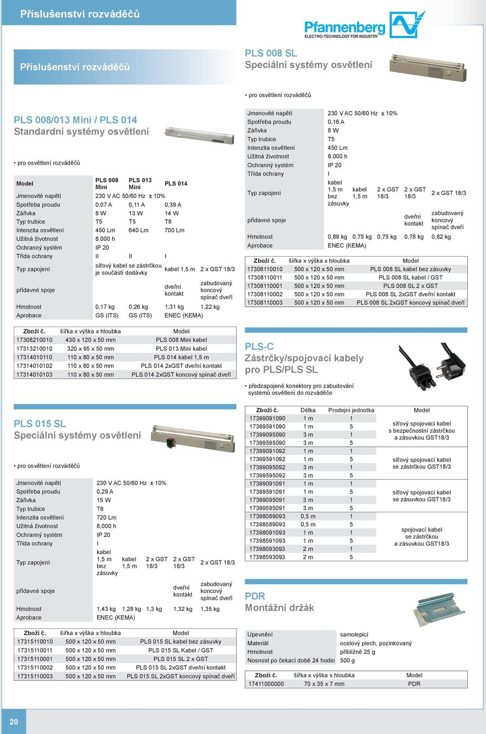 000 h Ochranný systém IP 20 Třída ochrany II II I síťový kabel se zástrčkou kabel 1,5 m je součástí dodávky 2 x GST 18/3 přídavné spoje PLS 008 Mini PLS 013 Mini PLS 014 dveřní kontakt zabudovaný