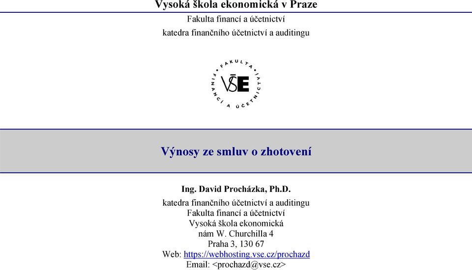 vid Procházka, Ph.D.
