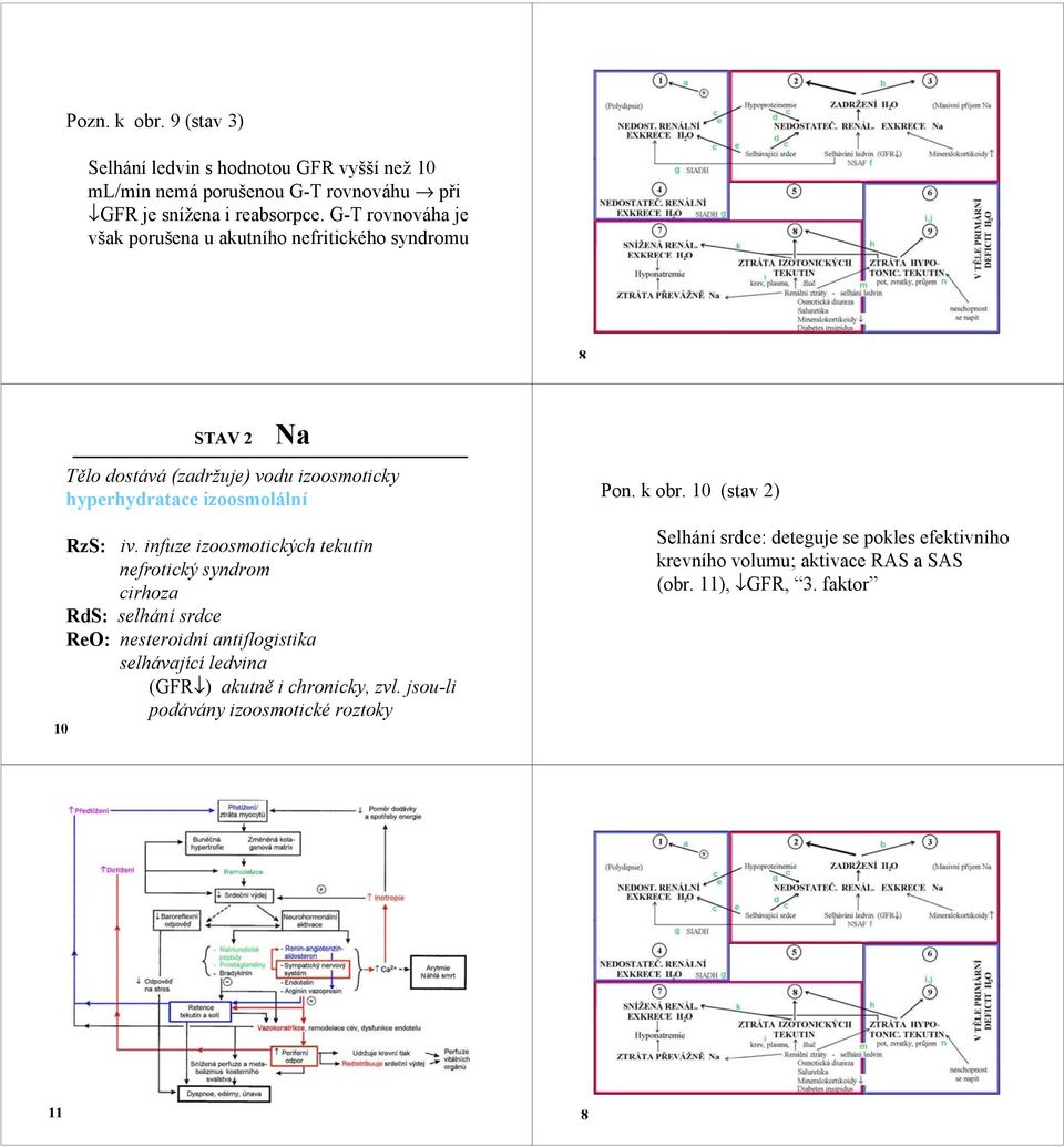 infuze izoosmotických tekutin nefrotický syndrom cirhoza RdS: selhání srdce ReO: nesteroidní antiflogistika selhávající ledvina (GFR ) akutně i chronicky,