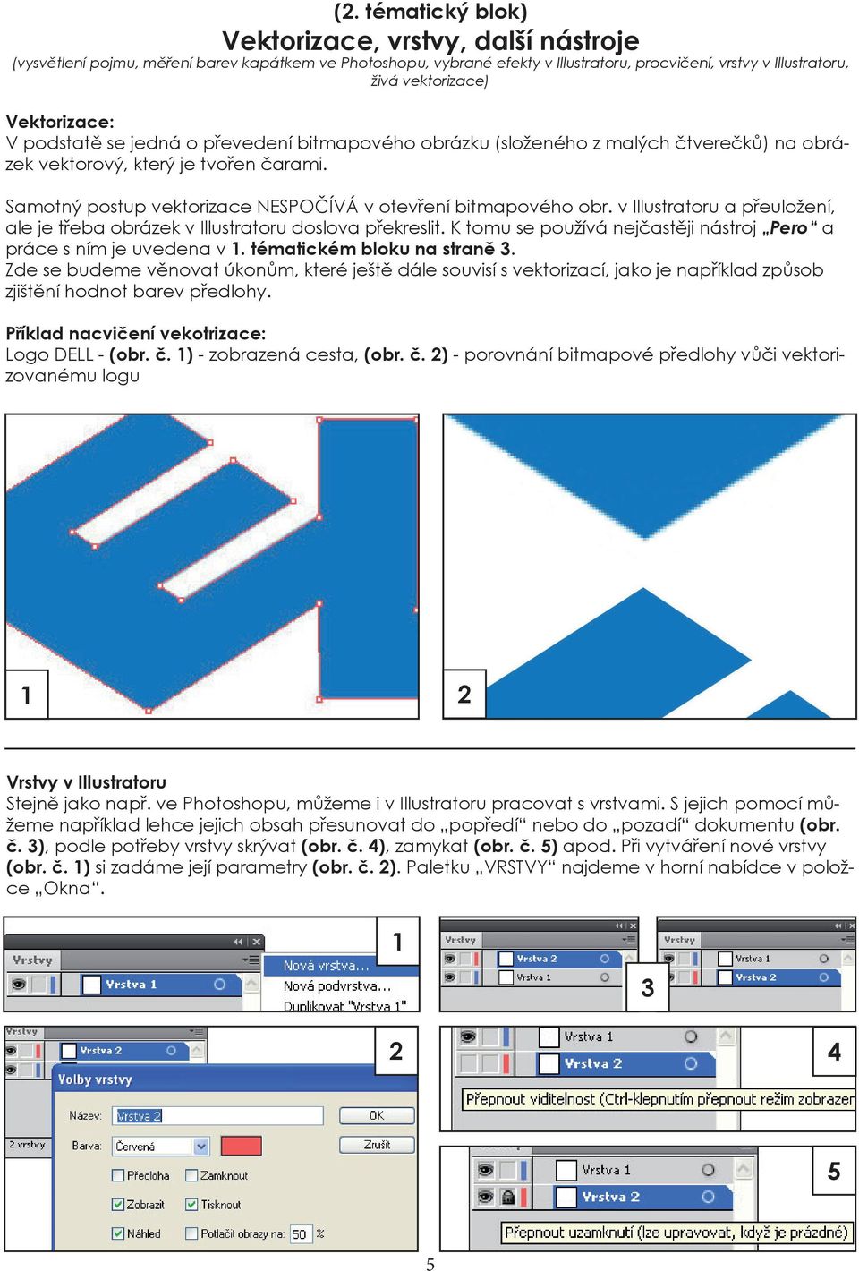 Samotný postup vektorizace NESPOČÍVÁ v otevření bitmapového obr. v Illustratoru a přeuložení, ale je třeba obrázek v Illustratoru doslova překreslit.