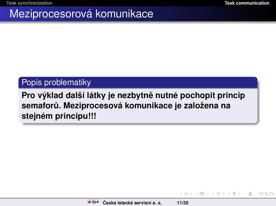 11/20 Meziprocesorová komunikace Popis problematiky