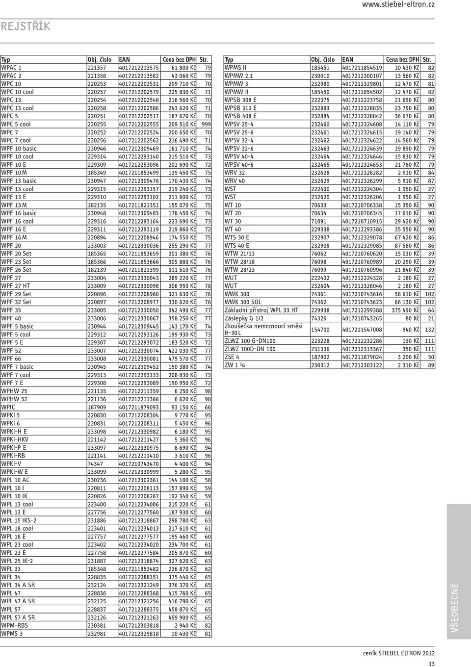 216 560 Kč 70 WPC 13 cool 220258 4017212202586 243 620 Kč 71 WPC 5 220251 4017212202517 187 670 Kč 70 WPC 5 cool 220255 4017212202555 209 510 Kč 999 WPC 7 220252 4017212202524 200 650 Kč 70 WPC 7