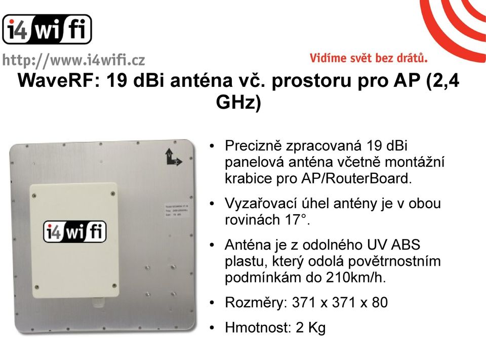 montážní krabice pro AP/RouterBoard.