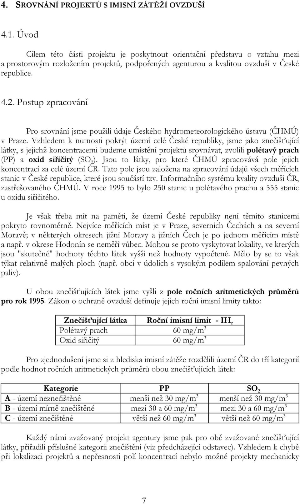 Postup zpracování Pro srovnání jsme použili údaje Českého hydrometeorologického ústavu (ČHMÚ) v Praze.