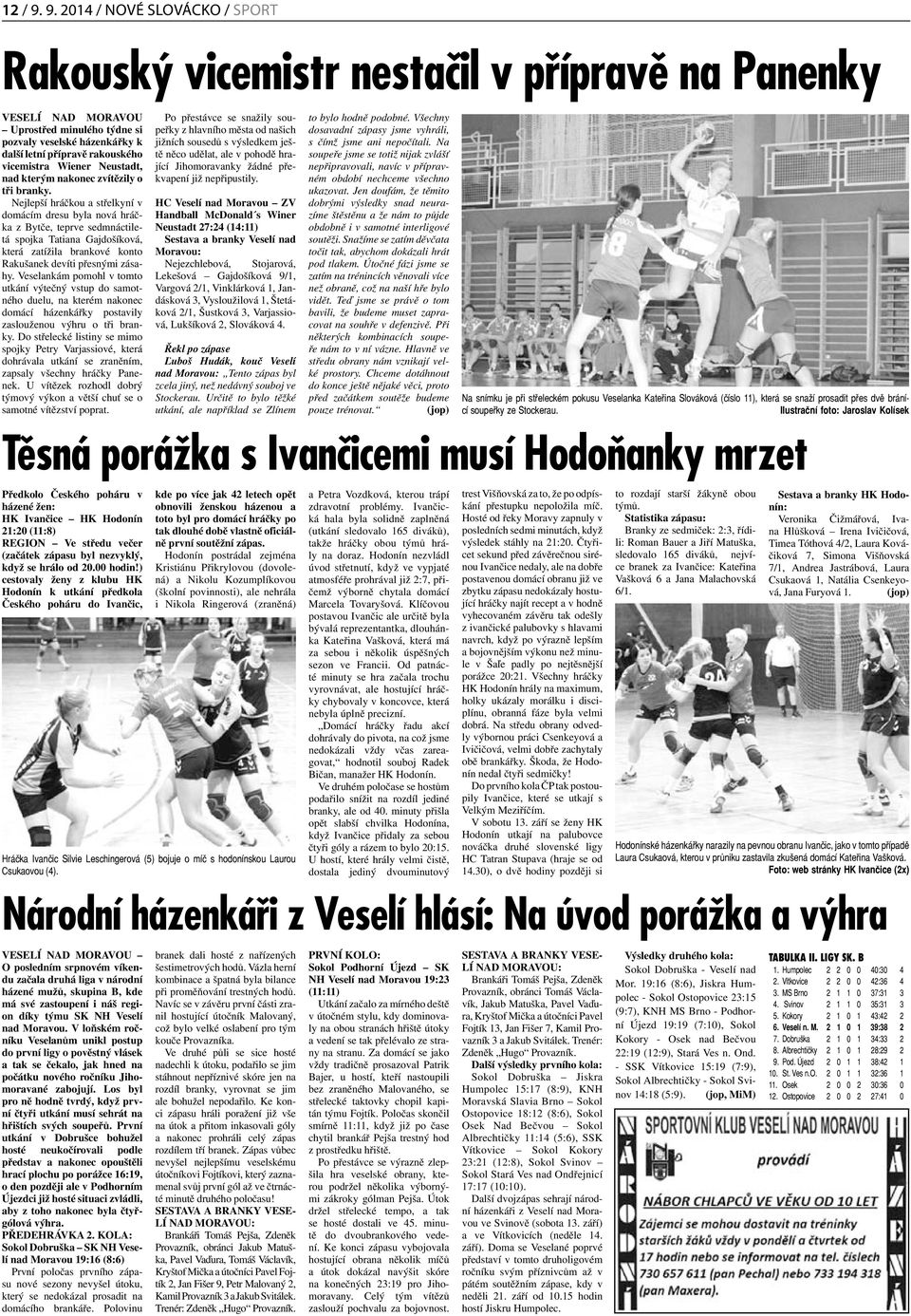 vicemistra Wiener Neustadt, nad kterým nakonec zvítězily o tři branky.