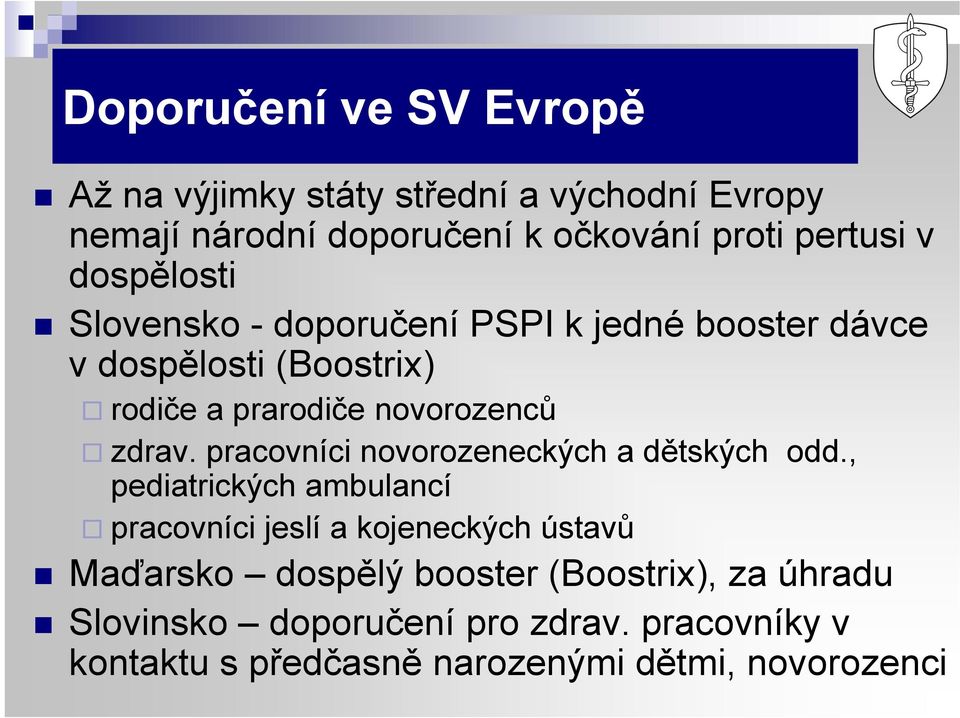 pracovníci novorozeneckých a dětských odd.