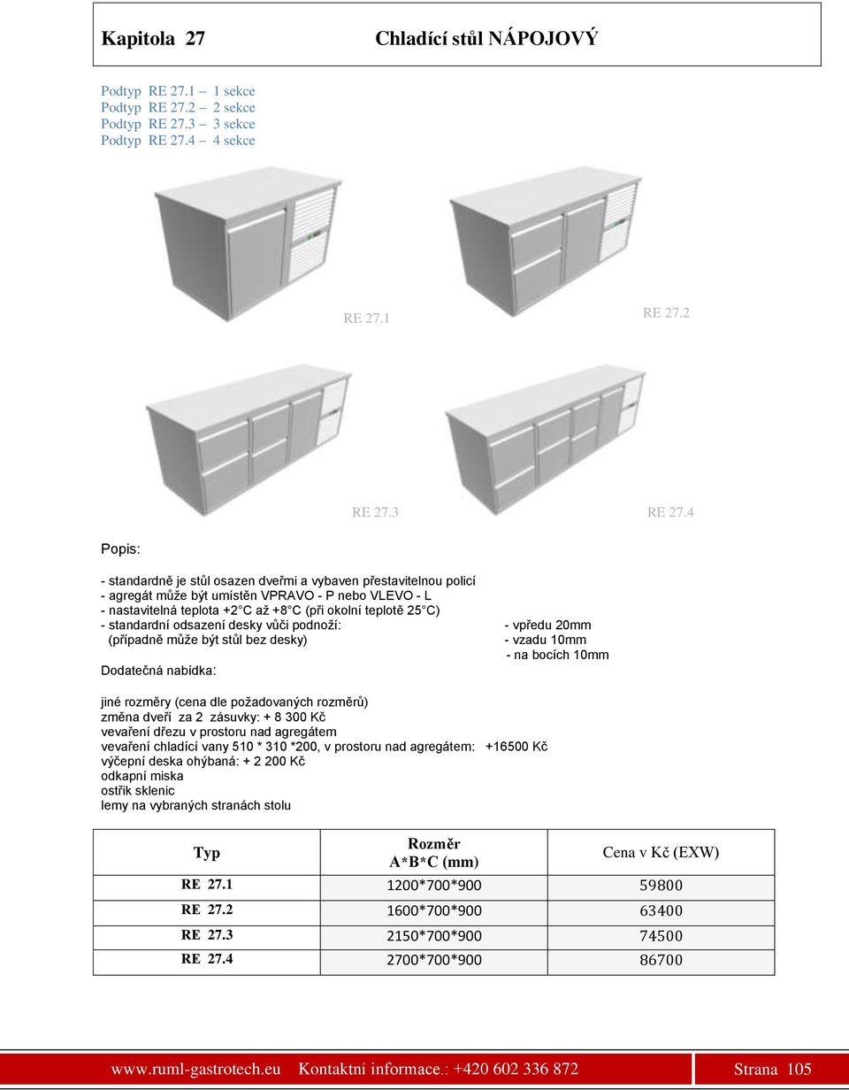 odsazení desky vůči podnoží: - vpředu 20mm (případně může být stůl bez desky) - vzadu 10mm - na bocích 10mm Dodatečná nabídka: jiné rozměry (cena dle požadovaných rozměrů) změna dveří za 2 zásuvky: +