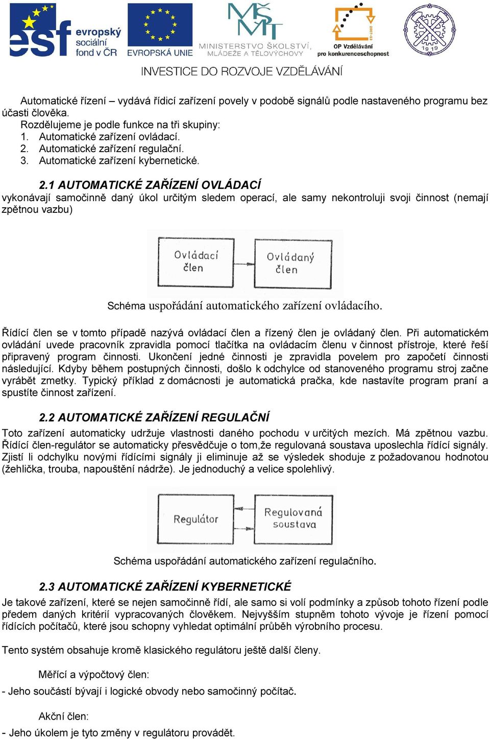 Aut 2- úvod, automatické řízení, ovládací technika a logické řízení - PDF  Free Download