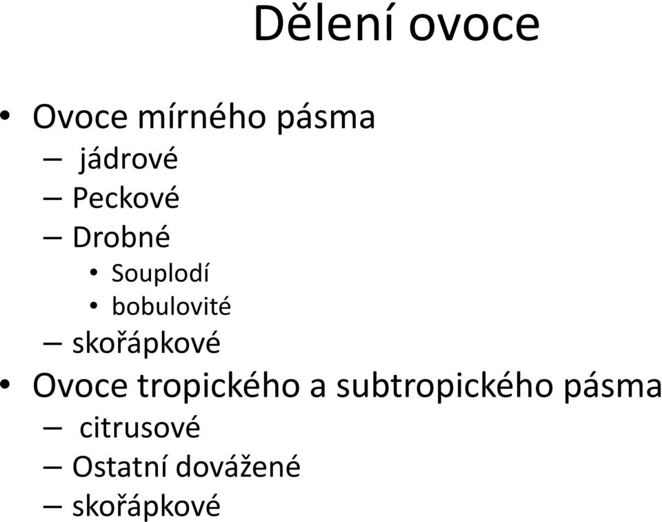 skořápkové Ovoce tropického a