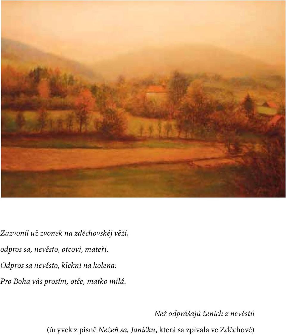 Odpros sa nevěsto, klekni na kolena: Pro Boha vás prosím,