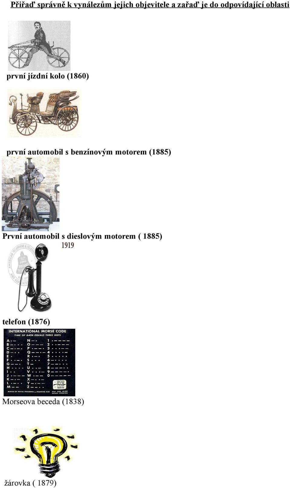 s benzínovým motorem (1885) První automobil s dieslovým