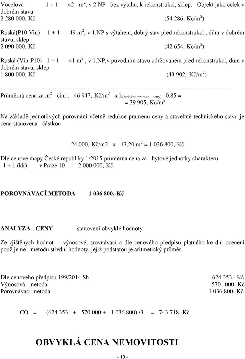 NP,v původním stavu udržovaném před rekonstrukcí, dům v dobrém stavu, sklep 1 800 000,-Kč (43 902,-Kč/m 2 )