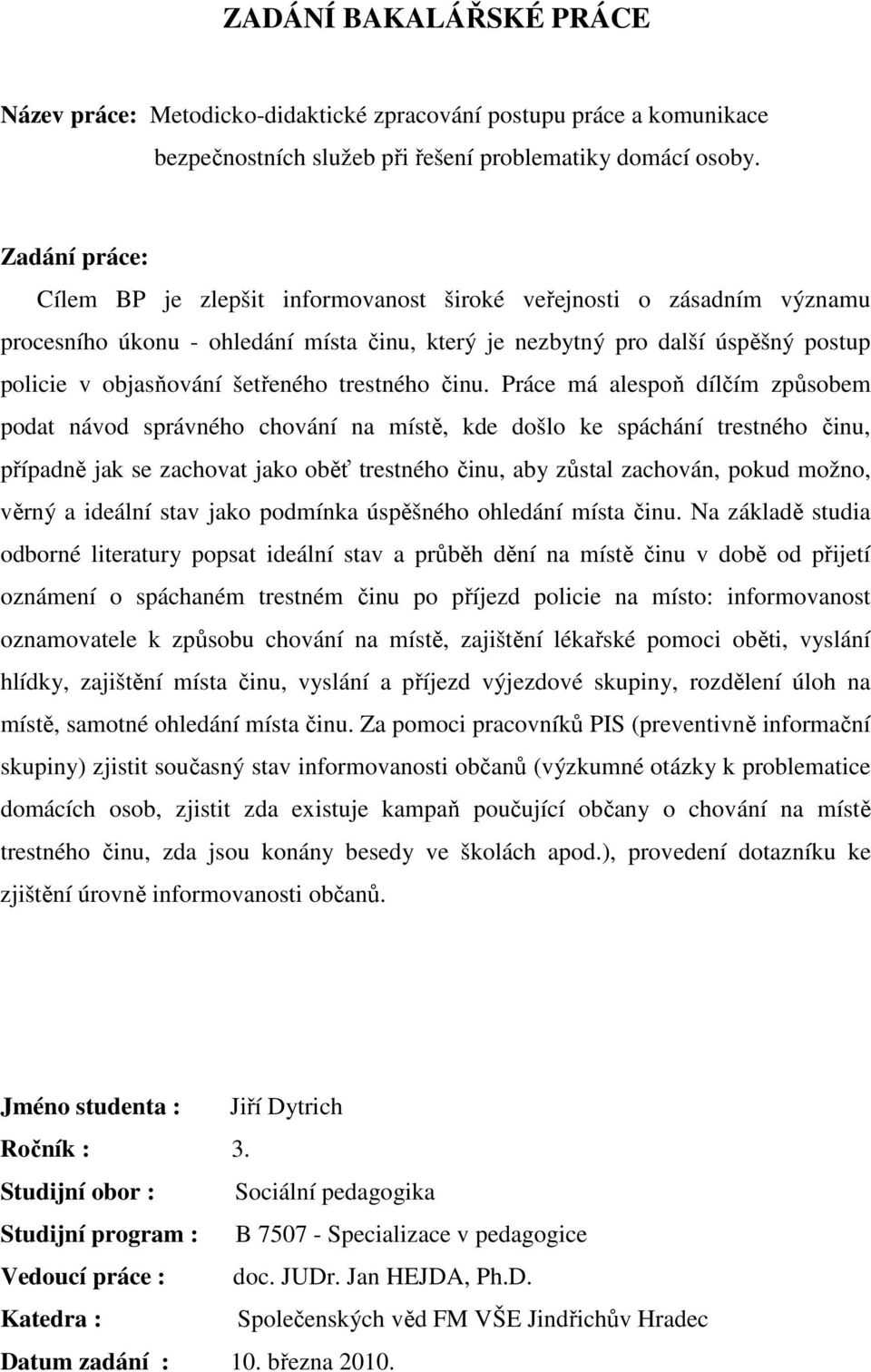trestného činu.
