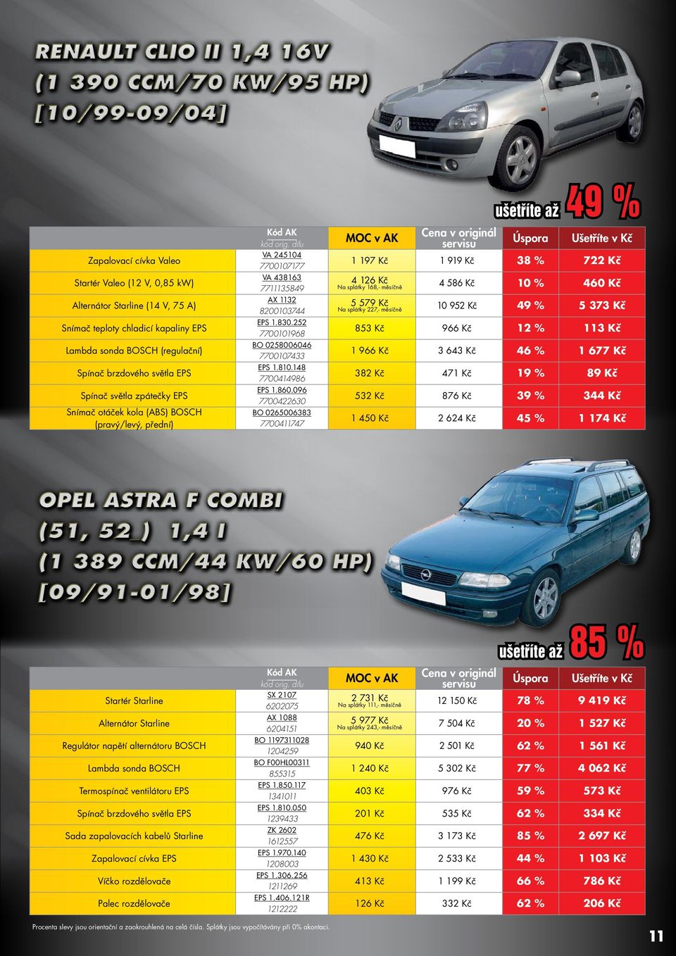 světla zpátečky EPS Snímač otáček kola (ABS) BOSCH (pravý/levý, přední) VA 245104 7700107177 VA 438163 7711135849 AX 1132 8200103744 EPS 1.830.252 7700101968 BO 0258006046 7700107433 EPS 1.810.
