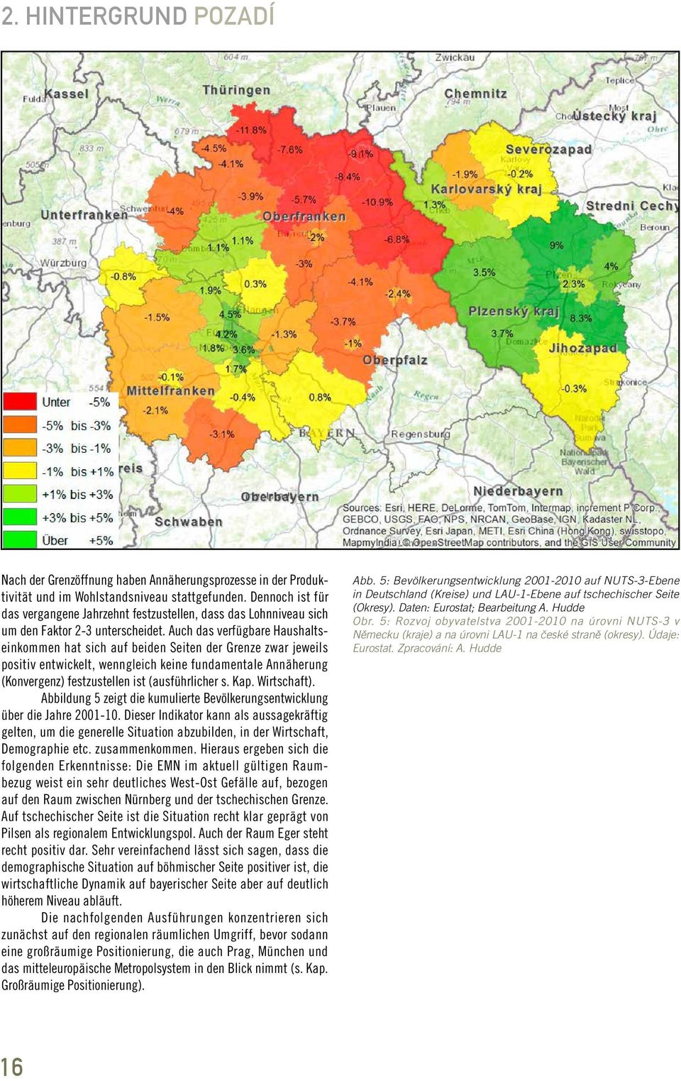 Auch das verfügbare Haushaltseinkommen hat sich auf beiden Seiten der Grenze zwar jeweils positiv entwickelt, wenngleich keine fundamentale Annäherung (Konvergenz) festzustellen ist (ausführlicher s.