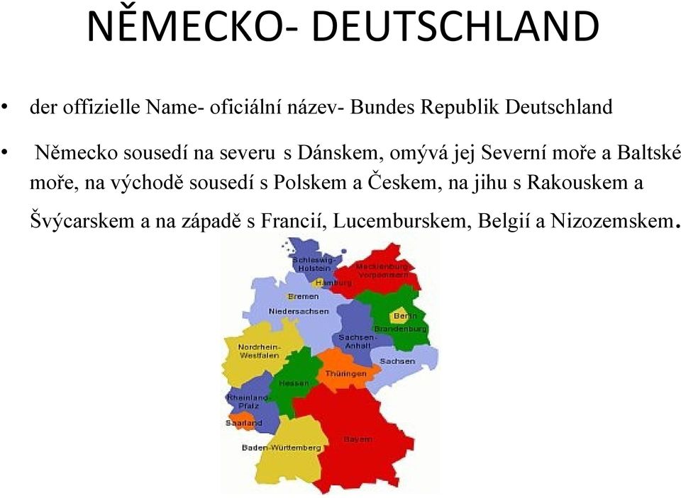 Deutschsprachige Länder Deutschland Německy mluvící země NĚMECKO. Německý  jazyk- 7.ročník Mgr. Bc. Miroslava Popelková - PDF Free Download