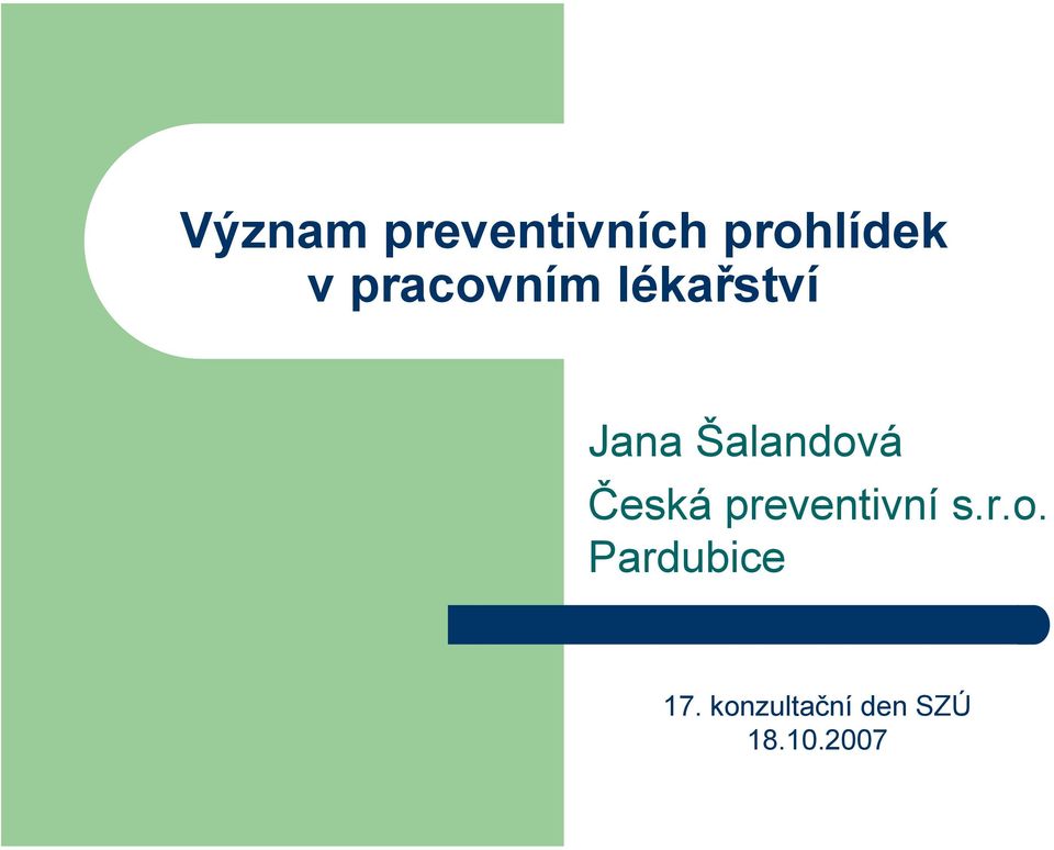 Česká preventivní s.r.o.