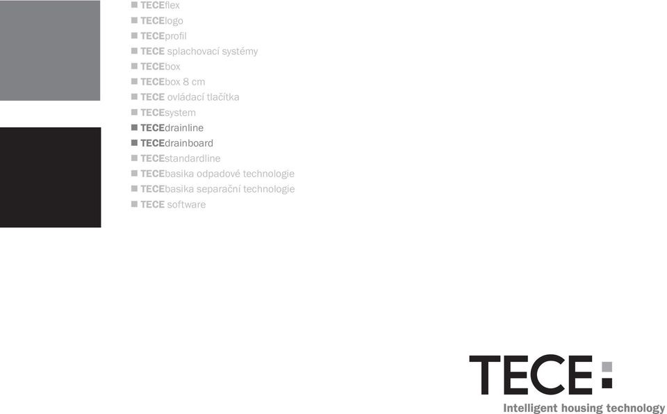 TECEdrainline n TECEdrainboard n TECEstandardline n TECEbasika