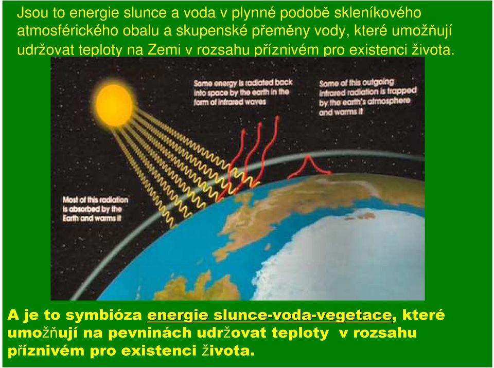 příznivém pro existenci života.