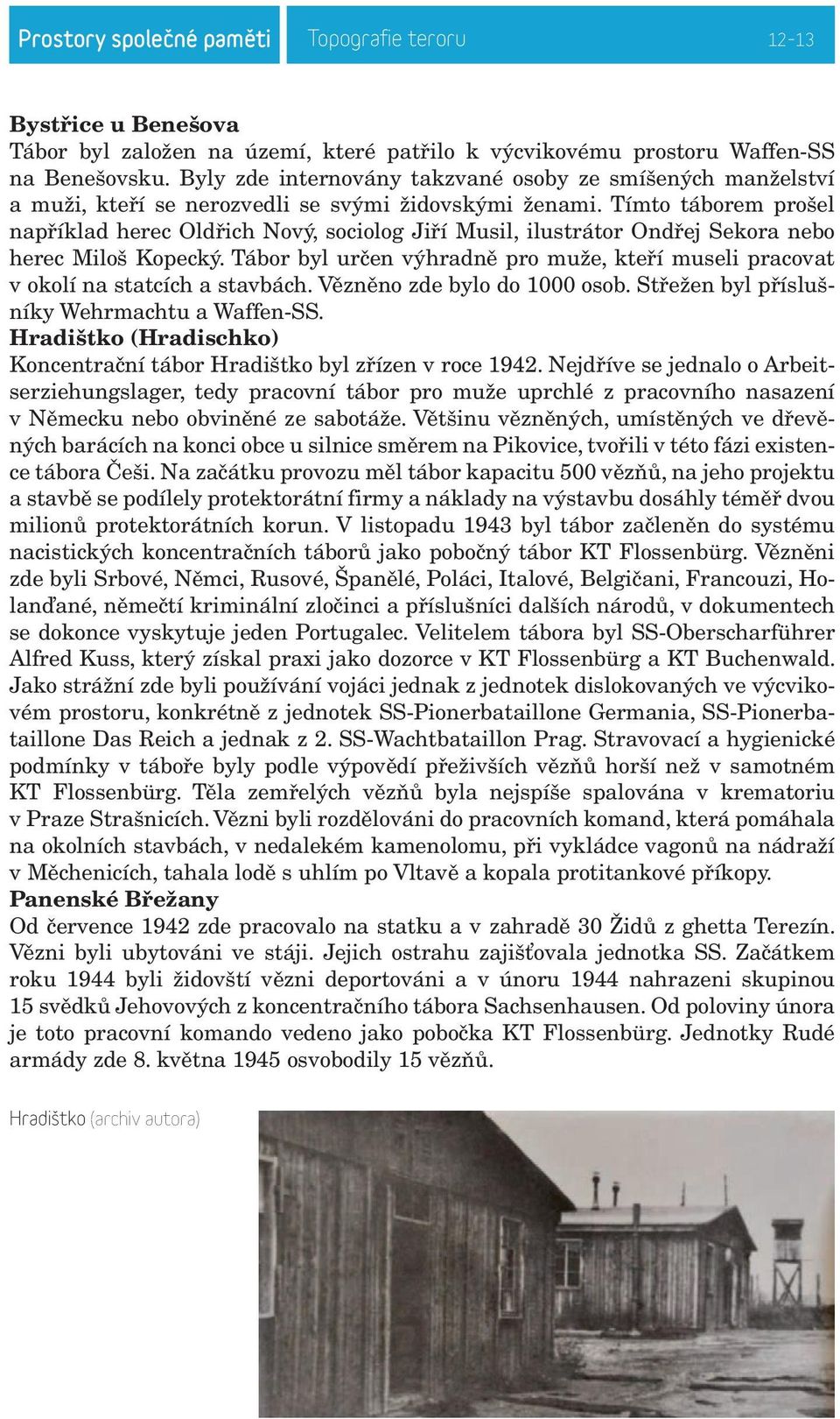Tímto táborem prošel například herec Oldřich Nový, sociolog Jiří Musil, ilustrátor Ondřej Sekora nebo herec Miloš Kopecký.