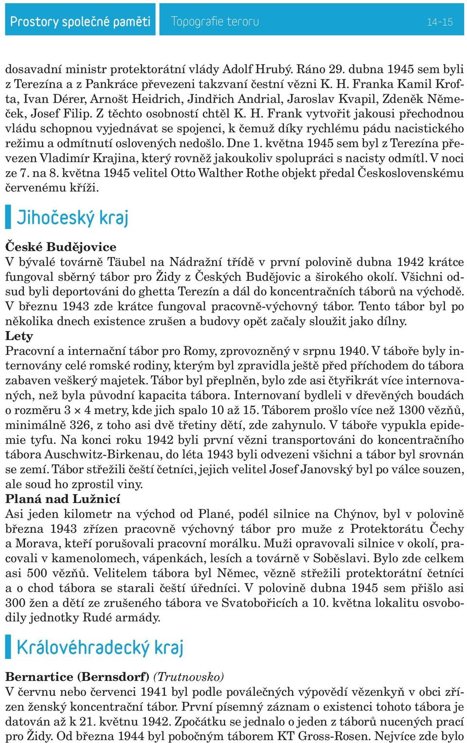 Franka Kamil Krofta, Ivan Dérer, Arnošt Heidrich, Jindřich Andrial, Jaroslav Kvapil, Zdeněk Němeček, Josef Filip. Z těchto osobností chtěl K. H. Frank vytvořit jakousi přechodnou vládu schopnou vyjednávat se spojenci, k čemuž díky rychlému pádu nacistického režimu a odmítnutí oslovených nedošlo.