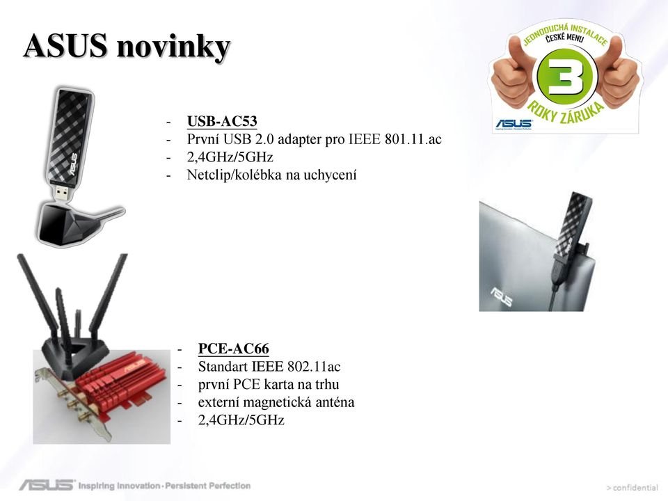 ac - 2,4GHz/5GHz - Netclip/kolébka na uchycení -